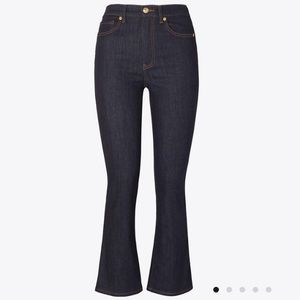 Tory Burch NWOT size 26 crop boot cut denim jeans